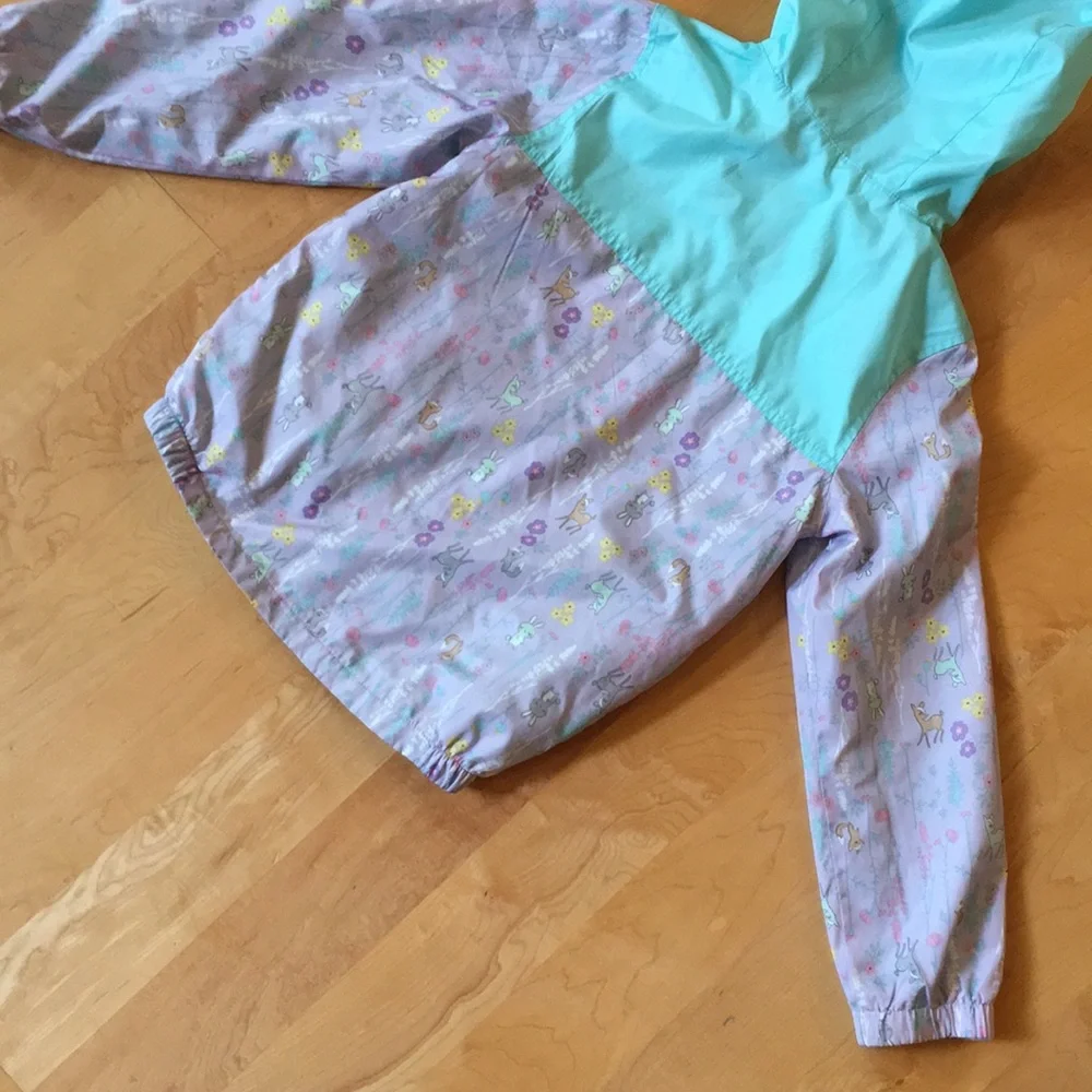Eddie Bauer Girls Windbreaker Full Zip Hooded Jacket